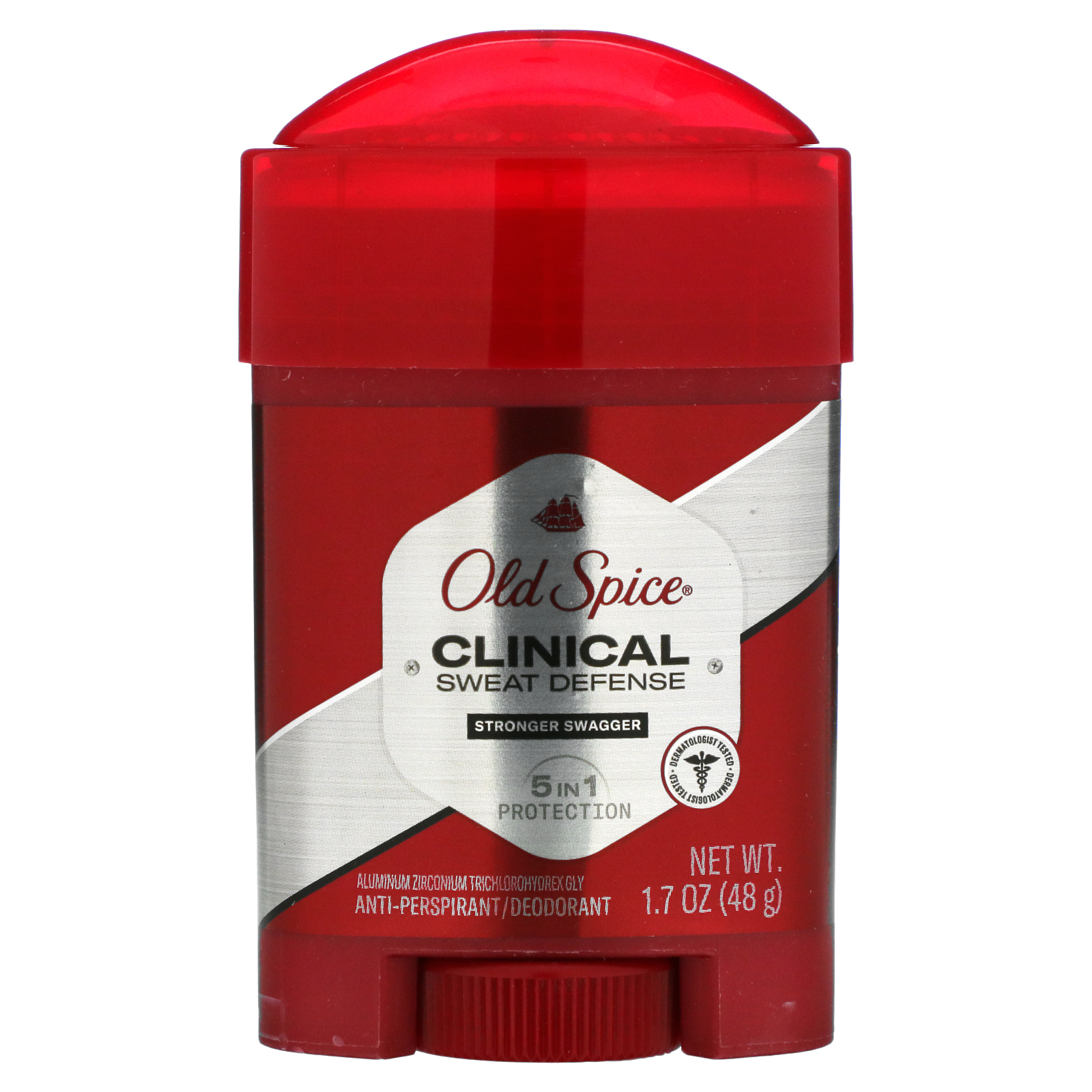 Old Spice, Clinical Sweat Defense, антиперспирант / дезодорант, для улучшения вкуса, 48 г (1,7 унции)