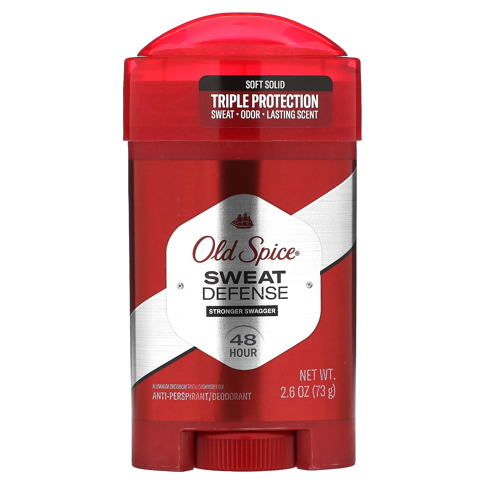 Old Spice, Дезодорант-антиперспирант для защиты от пота, мягкое твердое вещество, насыщенный вкус, 73 г (2,6 унции)