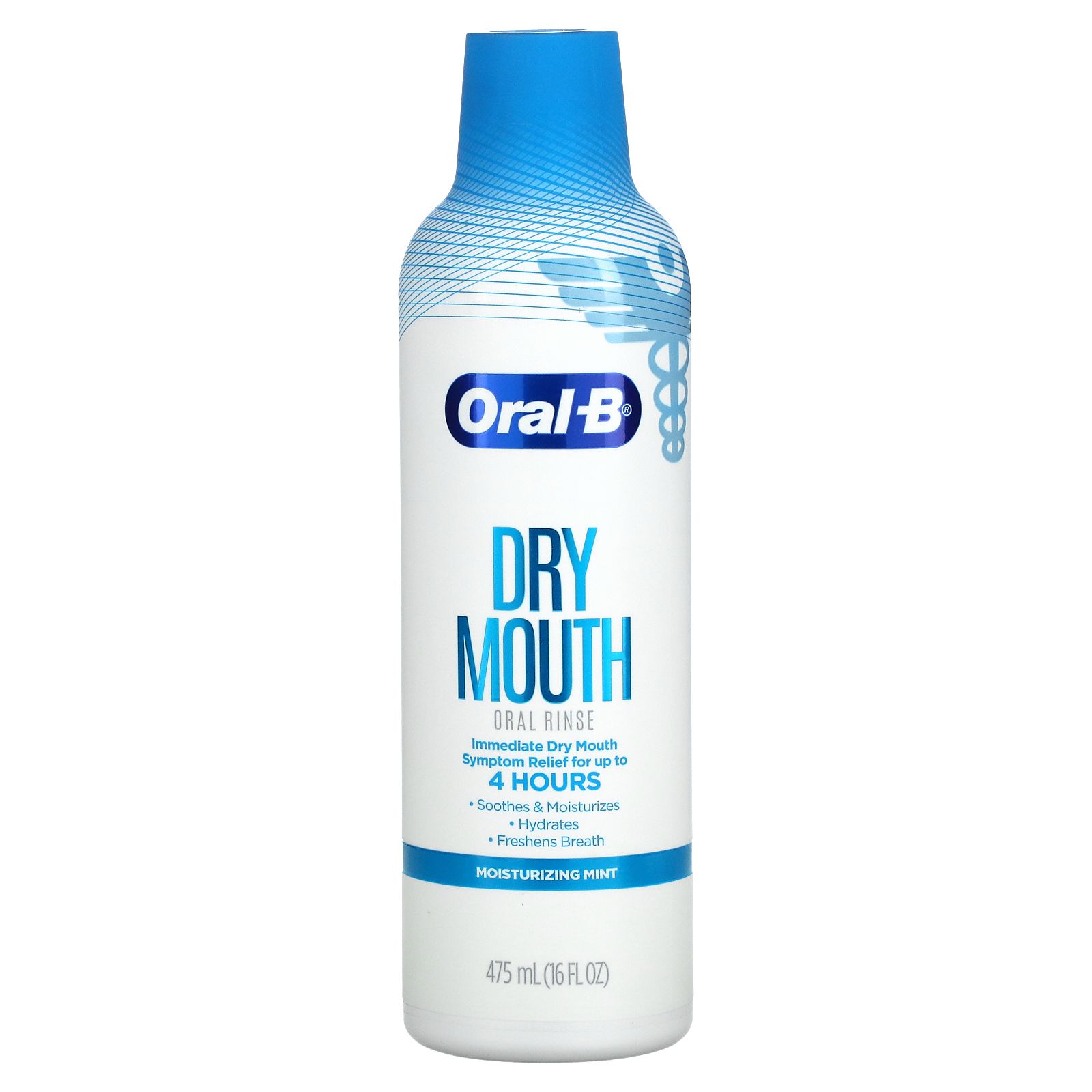 Oral-B, Ополаскиватель для полости рта Dry Mouth, увлажняющая мята, 475 мл (16 жидк. Унций)