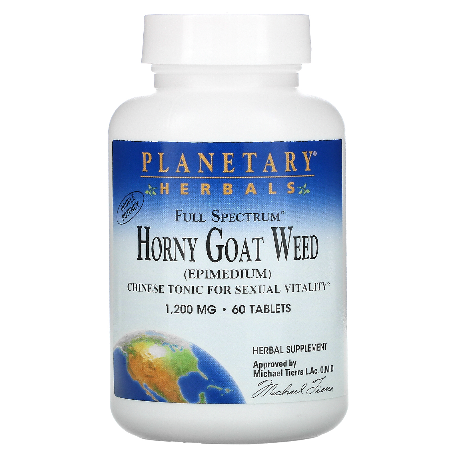 Planetary Herbals, Full Spectrum, горянка крупноцветковая, 1200 мг, 60 таблеток