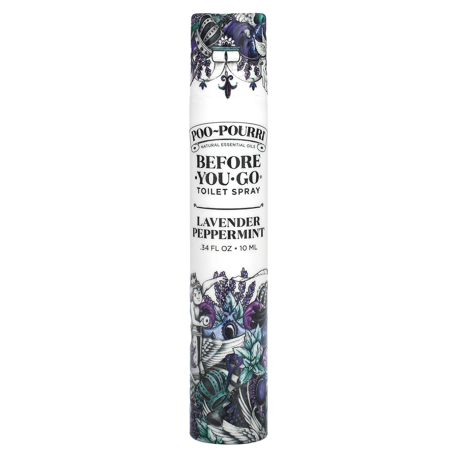 Poo-Pourri, Спрей для туалета Before-You-Go, лаванда и перечная мята, 10 мл (0,34 жидк. Унции)