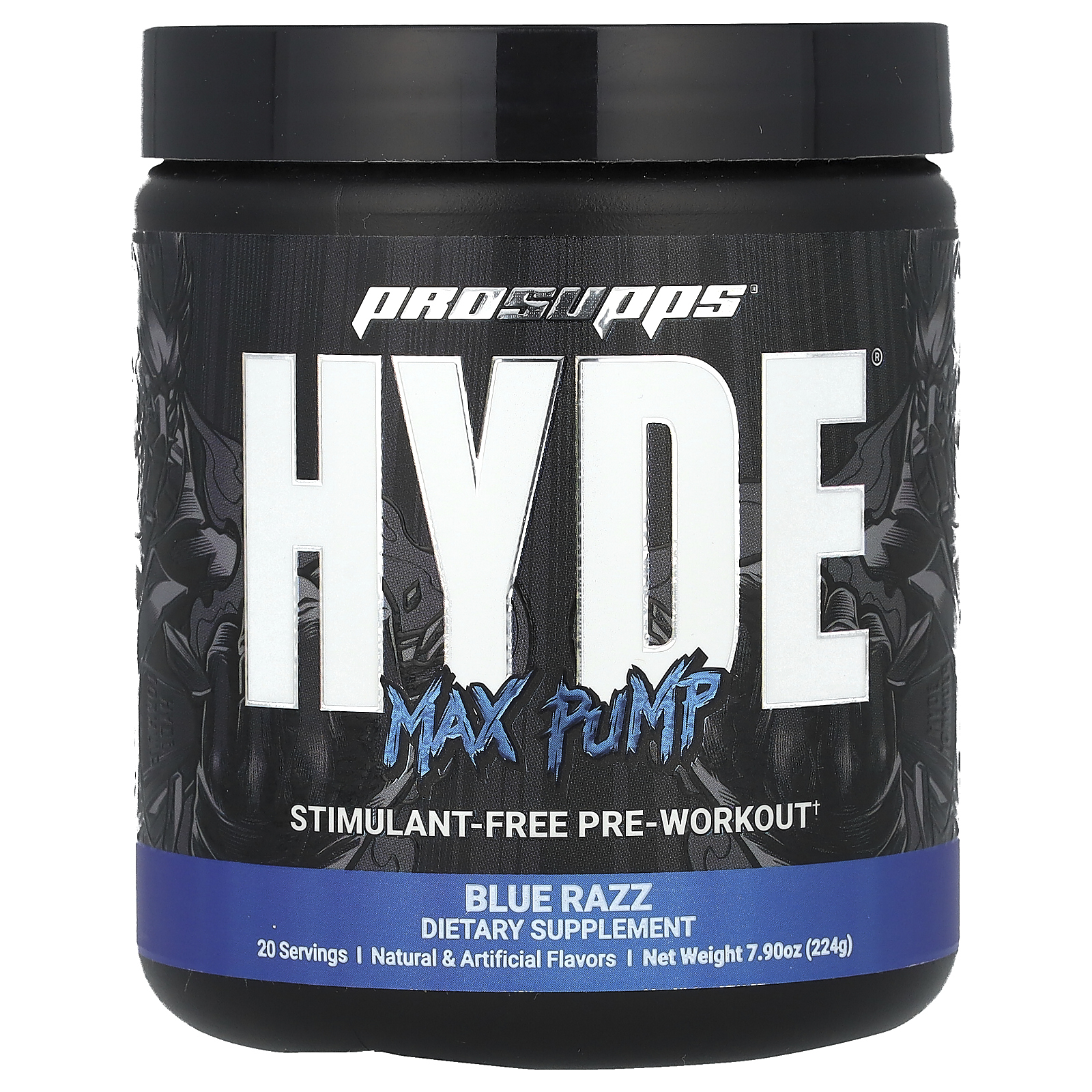 ProSupps, Hyde, Max Pump, со вкусом голубой малины, 224 г (7,9 унции)