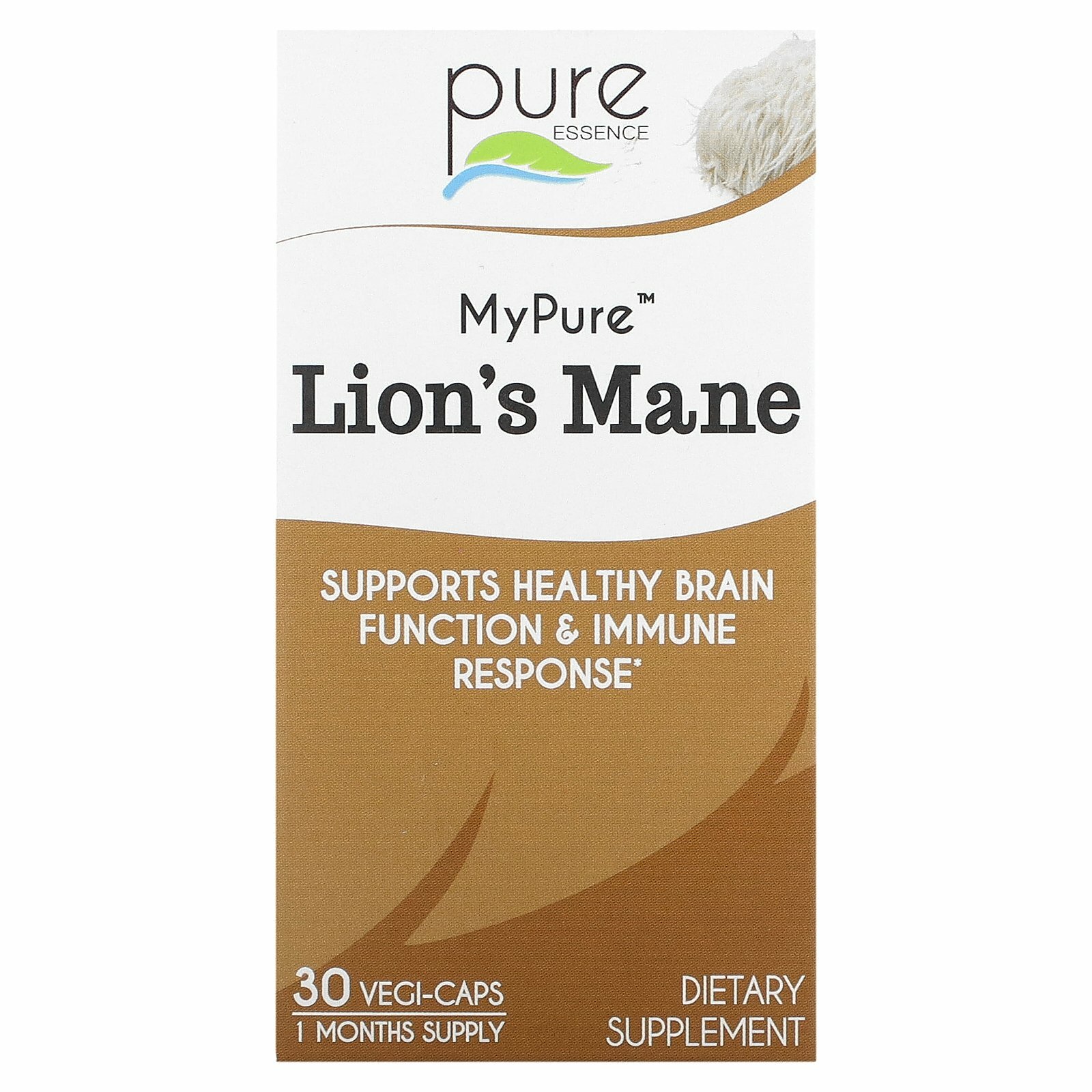 Pure Essence, MyPure, Львиная грива, 30 растительных капсул