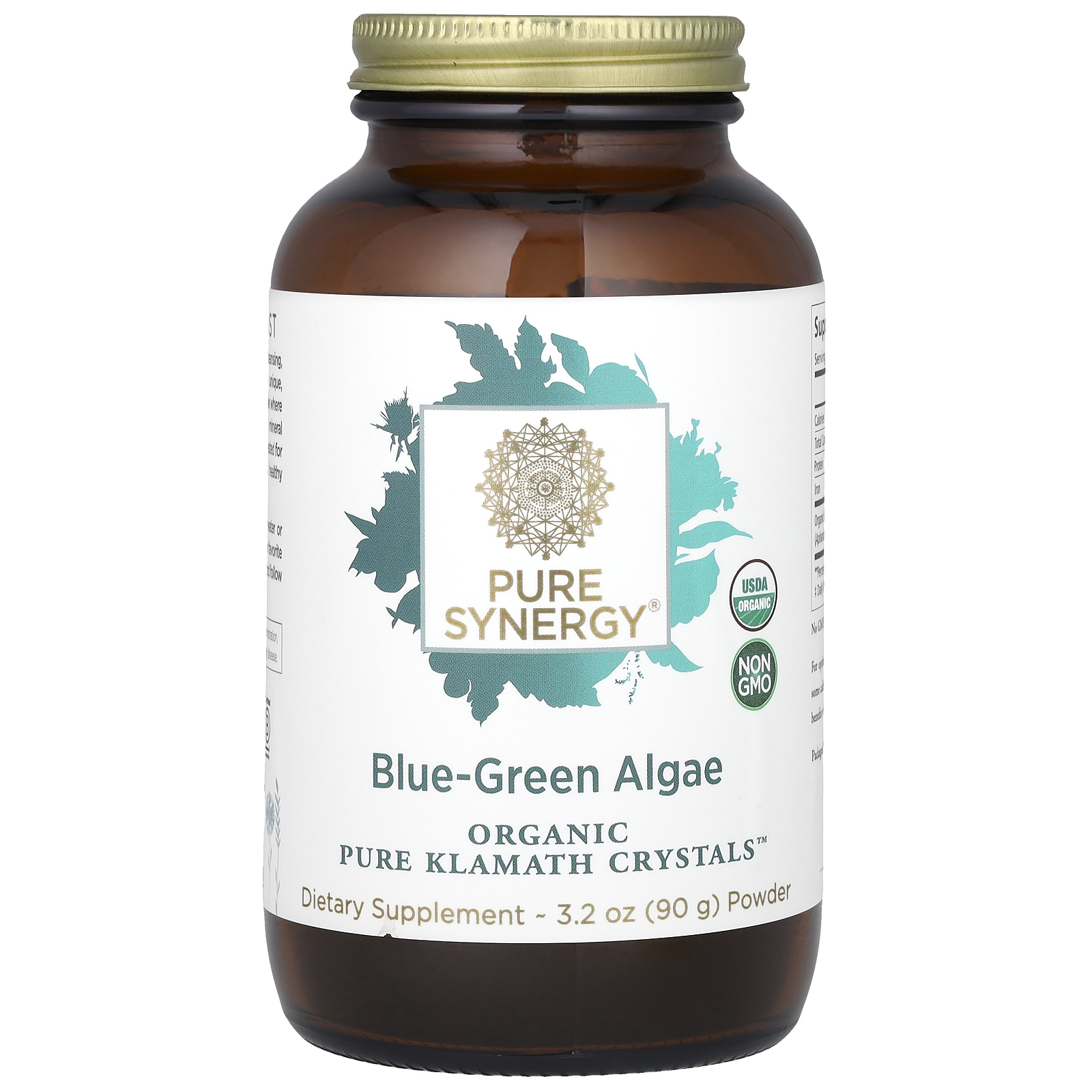 Pure Synergy, Organic Pure Klamath Crystals, сине-зеленые водоросли, 90 г (3,2 унции)
