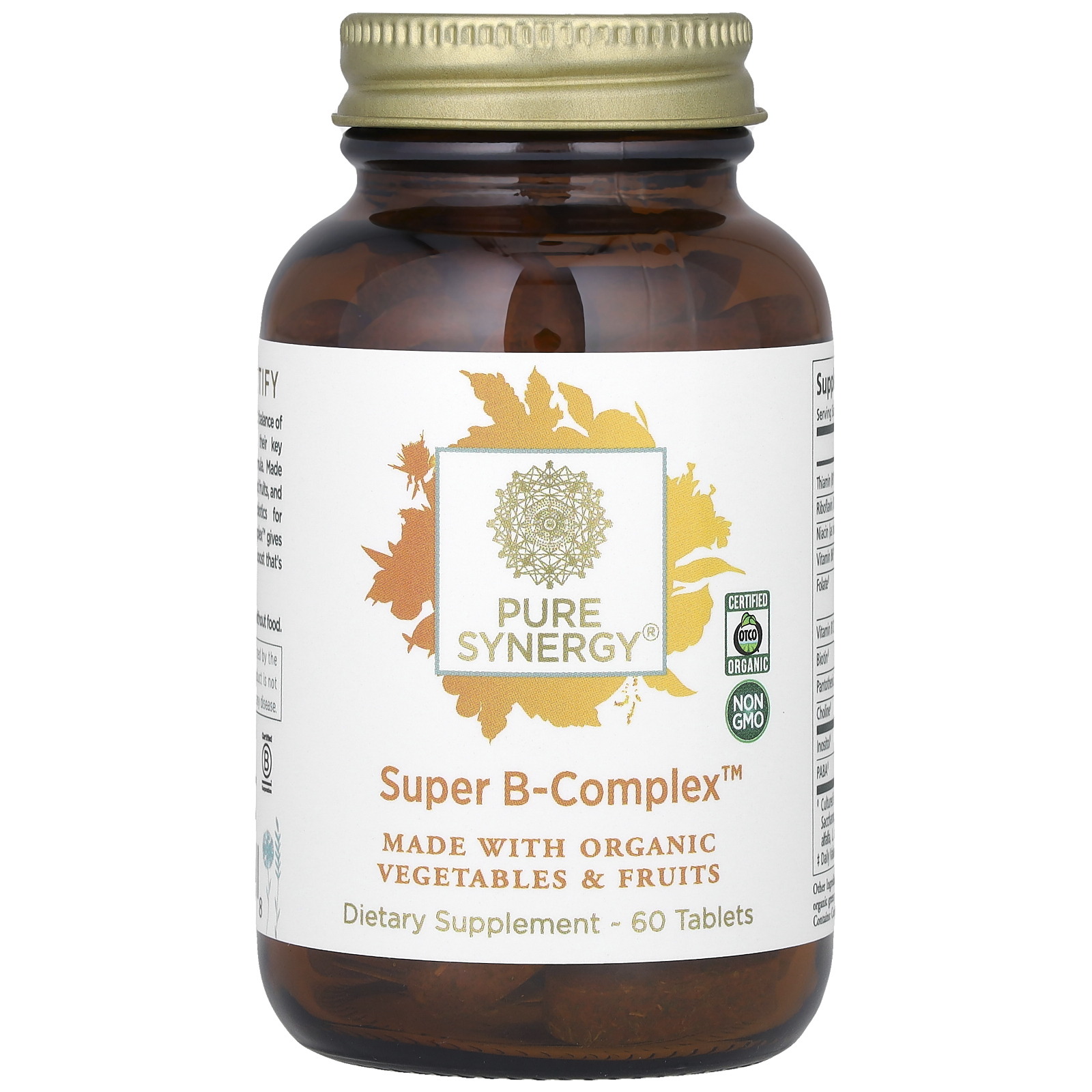 Pure Synergy, Organic Super B-Complex, 60 таблеток