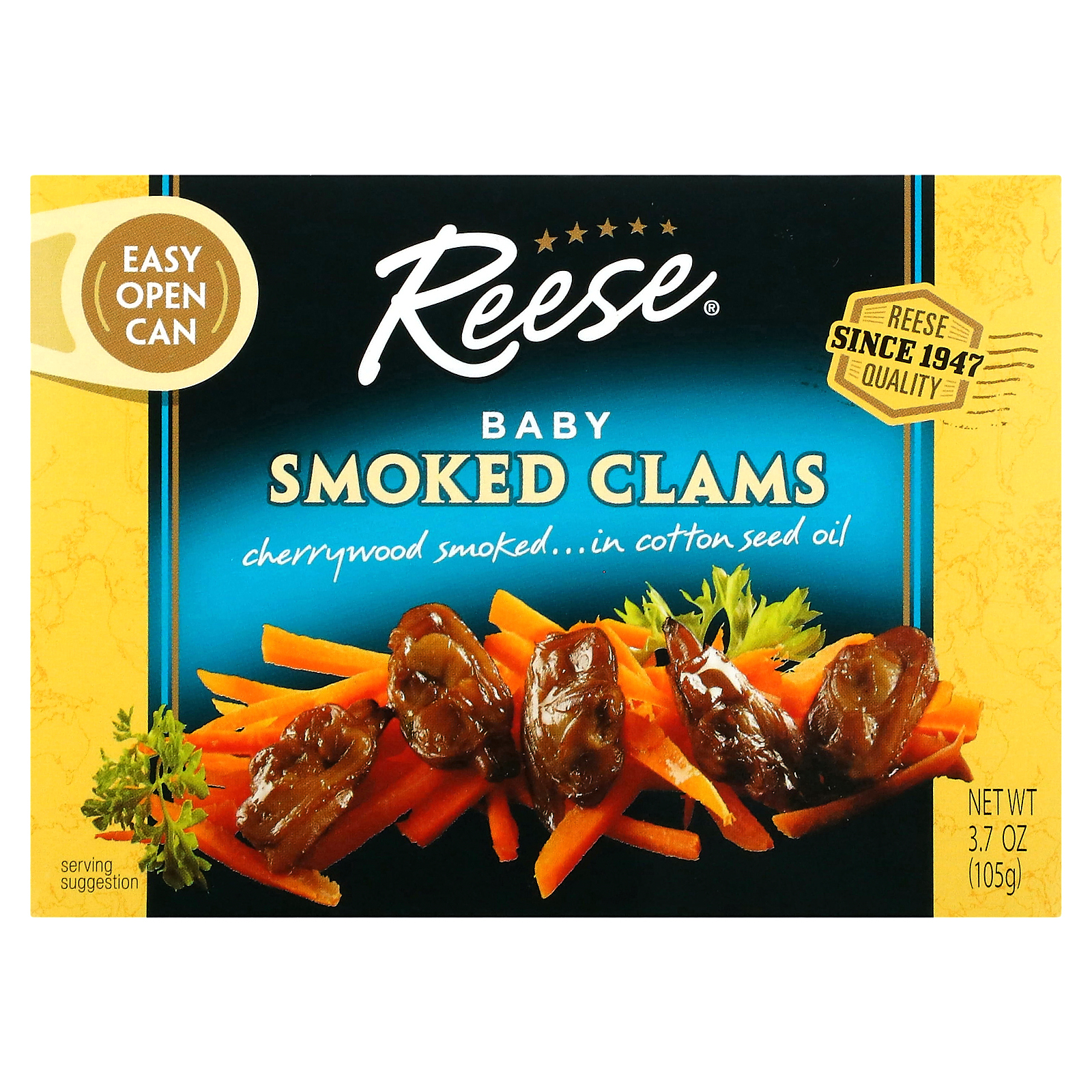 Reese, Моллюски с детским копчением, 104 г (3,66 унции)