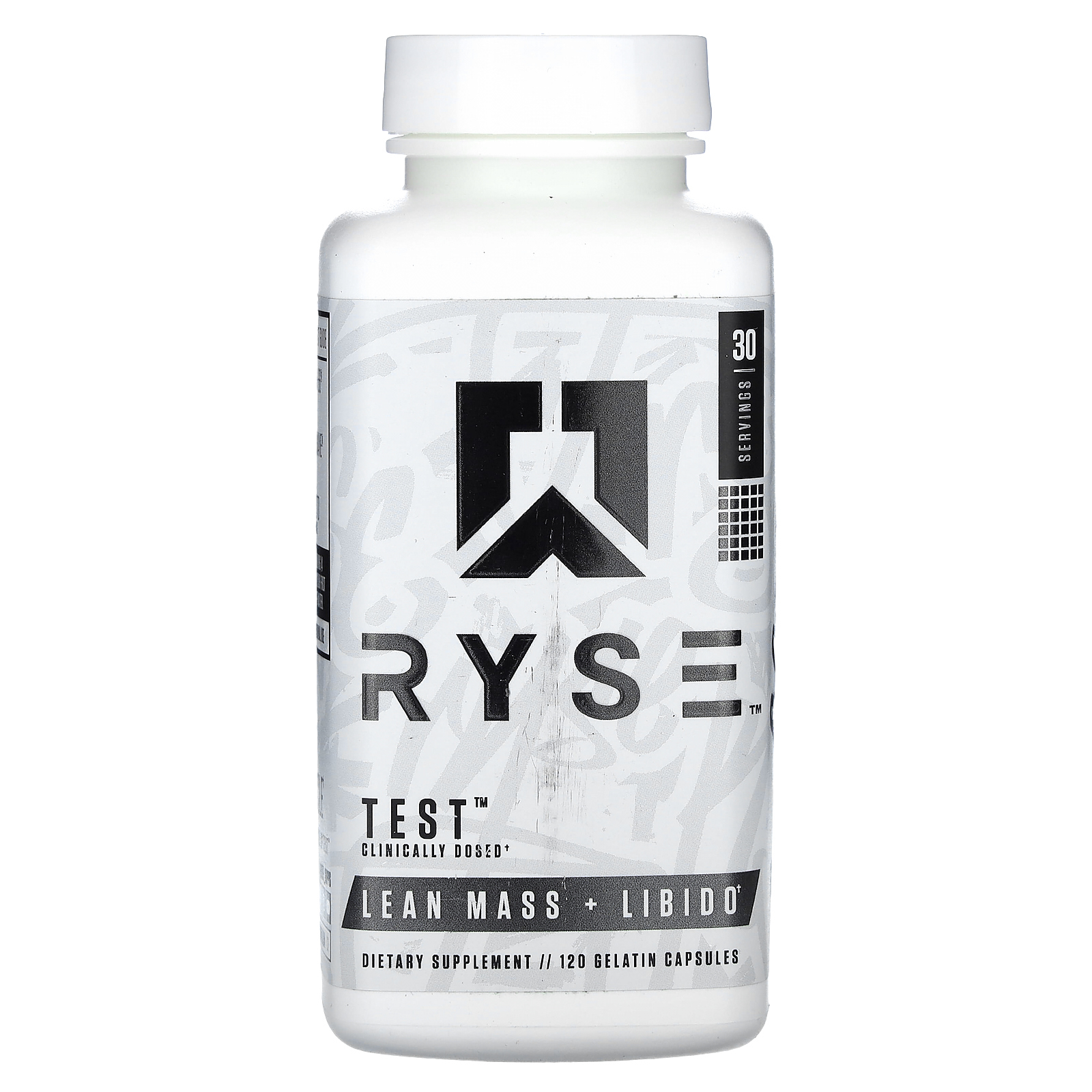 RYSE, Test, безжировая масса и либидо, 120 желатиновых капсул