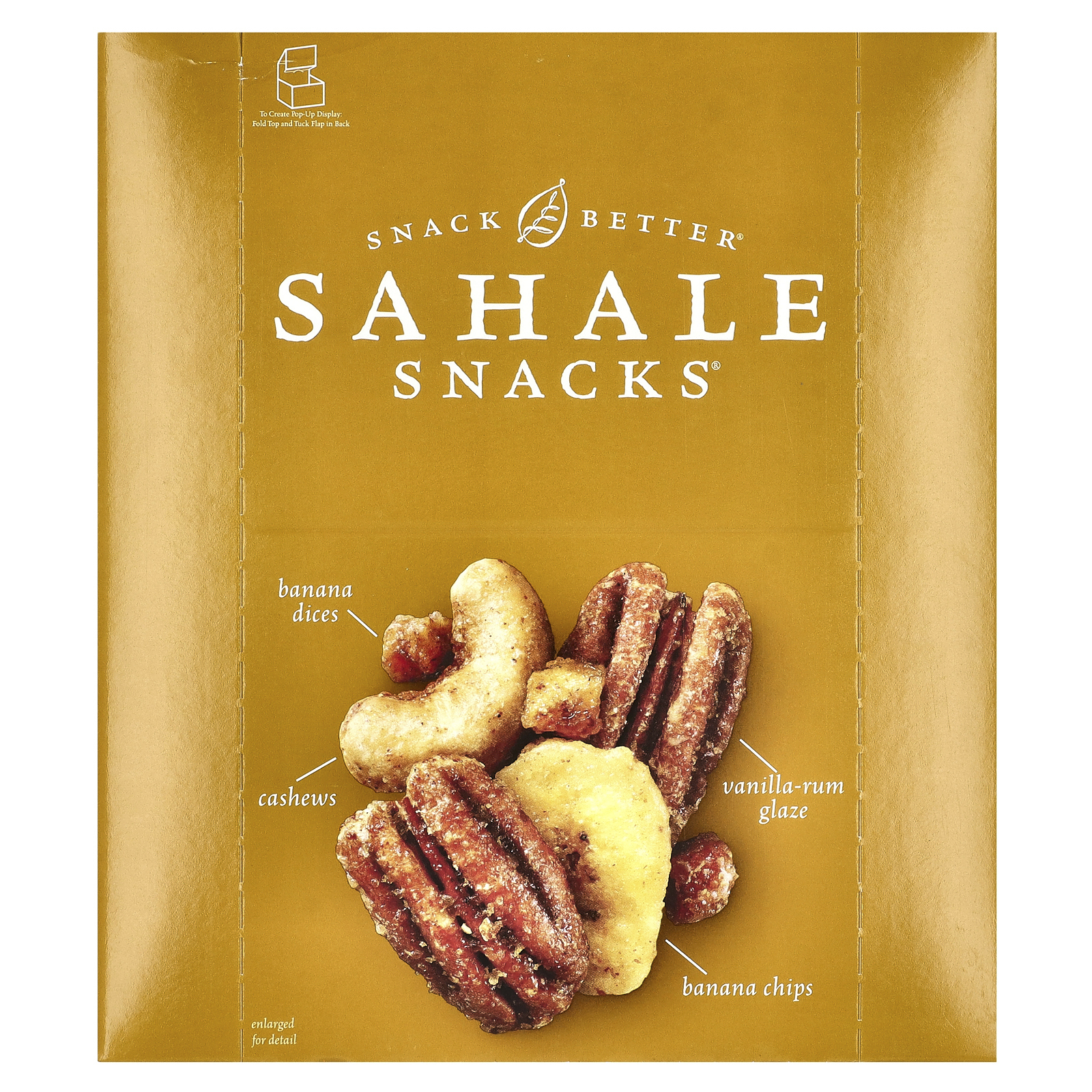 Sahale Snacks, глазированная смесь, со вкусом банана и рома, 9 пакетиков по 42,5 г (1,5 унции)