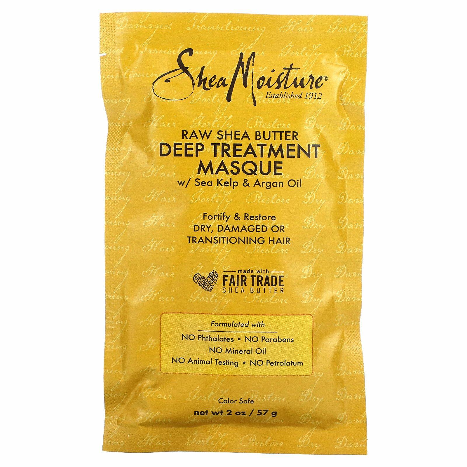 SheaMoisture, маска для глубокого ухода, необработанное масло ши, 57 г (2 унции)