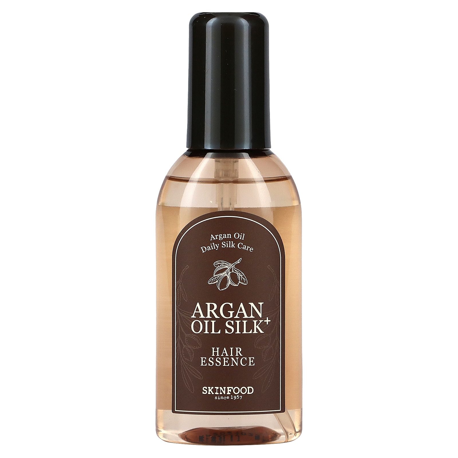 SKINFOOD, Фиксирующая эссенция для волос с аргановым маслом Argan Oil Silk Plus, 3,38 ж. унц. (100 мл)