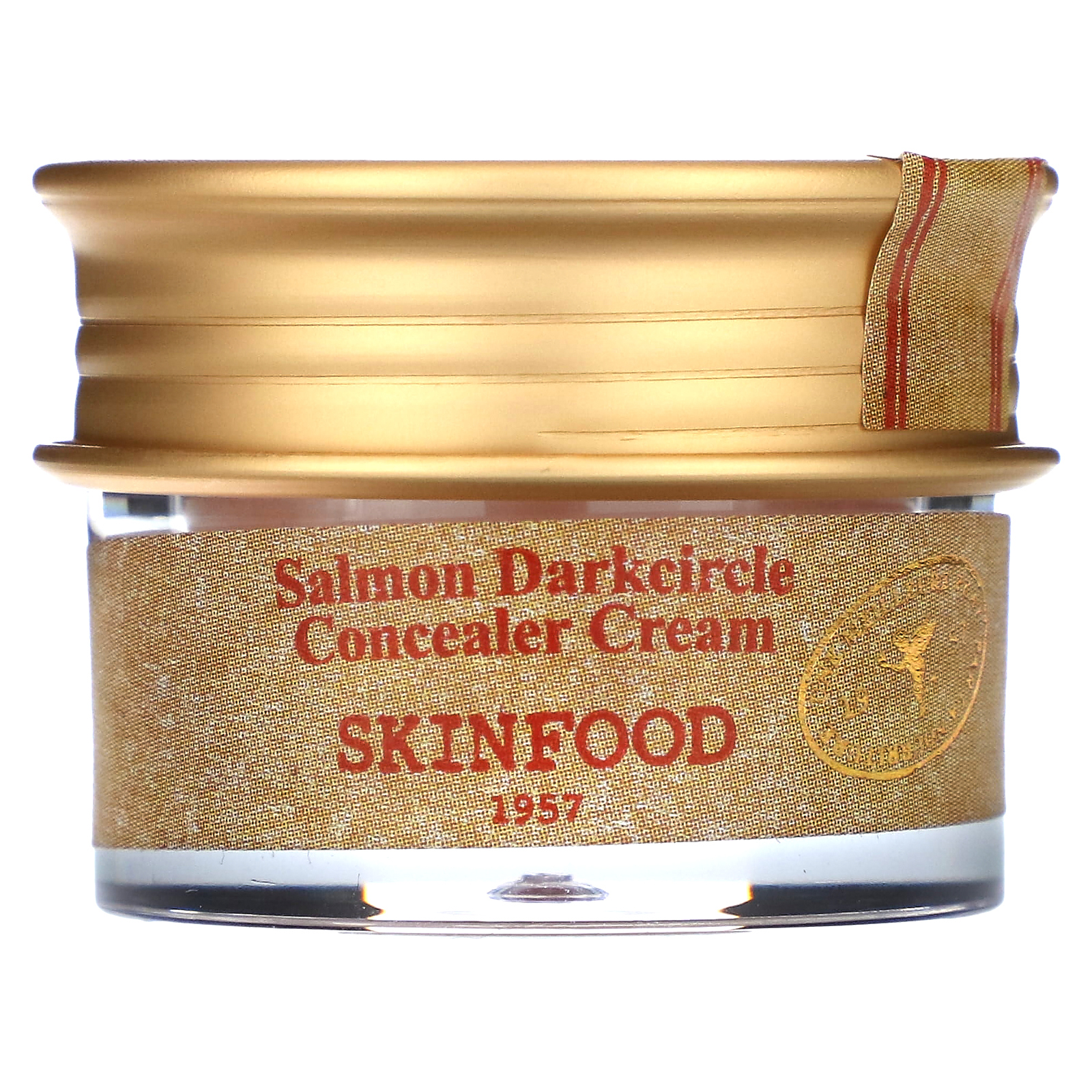 SKINFOOD, крем-консилер от темных кругов с лососем, № 1 для цветения лосося, 10 г (0,35 унции)