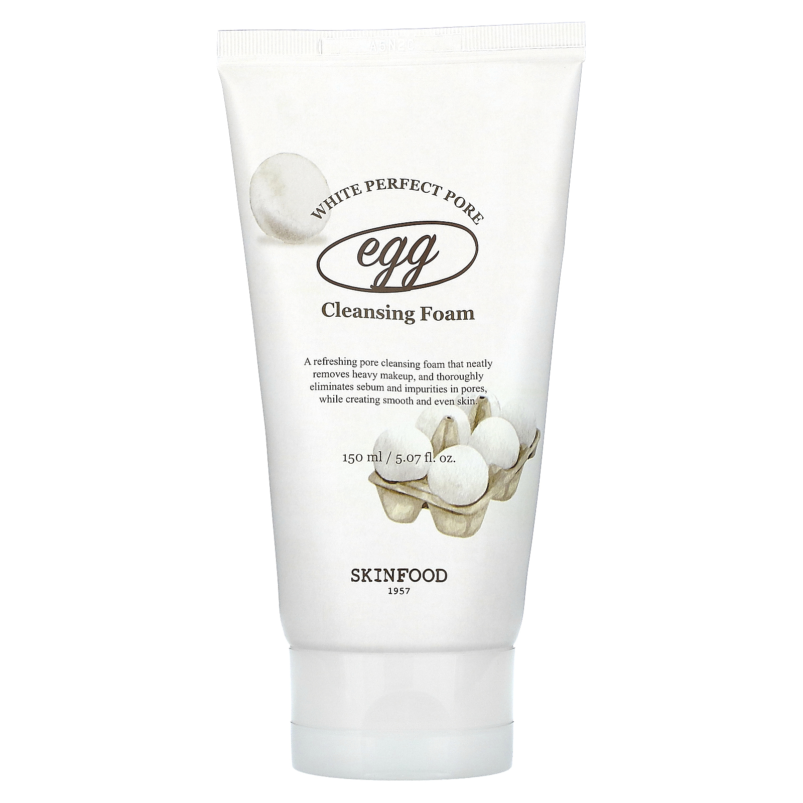 SKINFOOD, Очищающая пенка с яичным белком Perfect Pore, 150 мл (5,07 жидк. Унции)