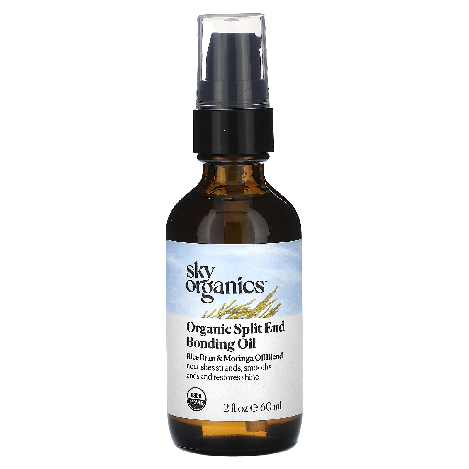 Sky Organics, Органическое масло для бондинга с расщепленными кончиками, 60 мл (2 жидк. Унции)