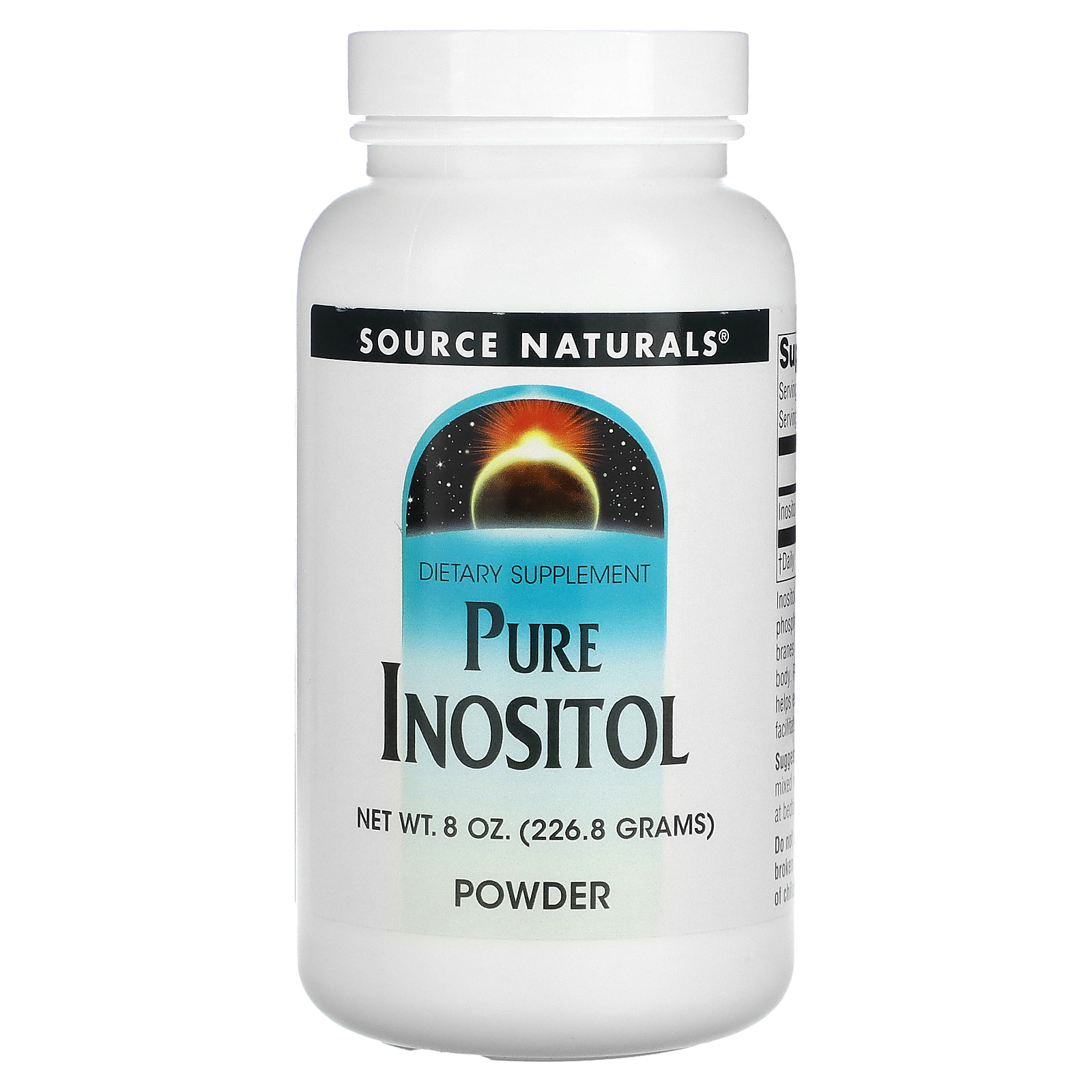 Source Naturals, инозитол, чистый порошок, 226,8 г (8 унций)