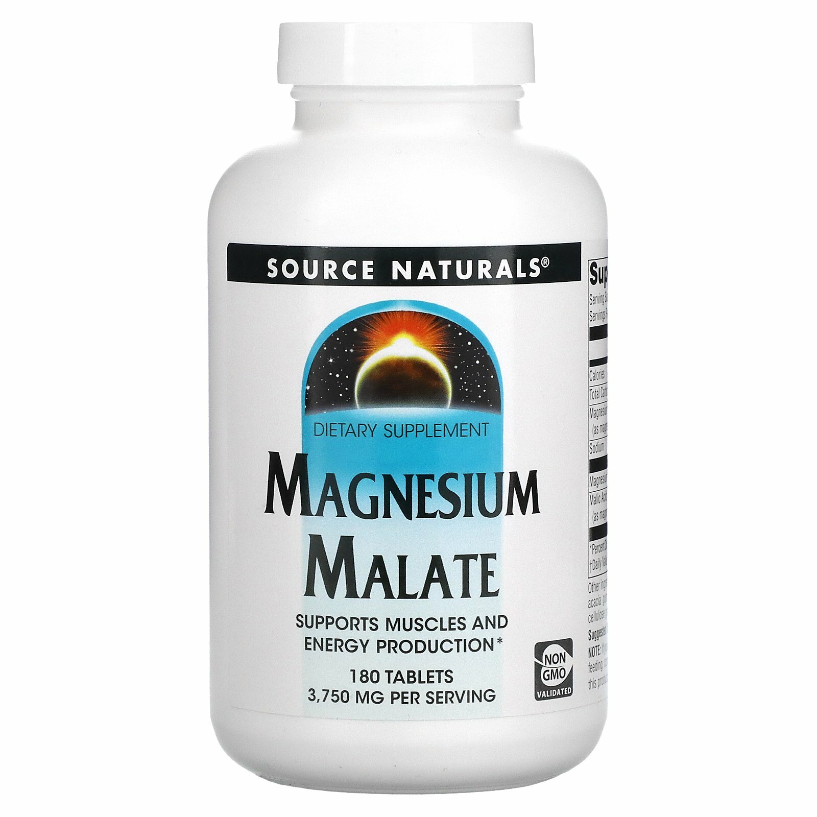 Source Naturals, малат магния, 3750 мг, 180 таблеток (1250 мг в 1 таблетке)