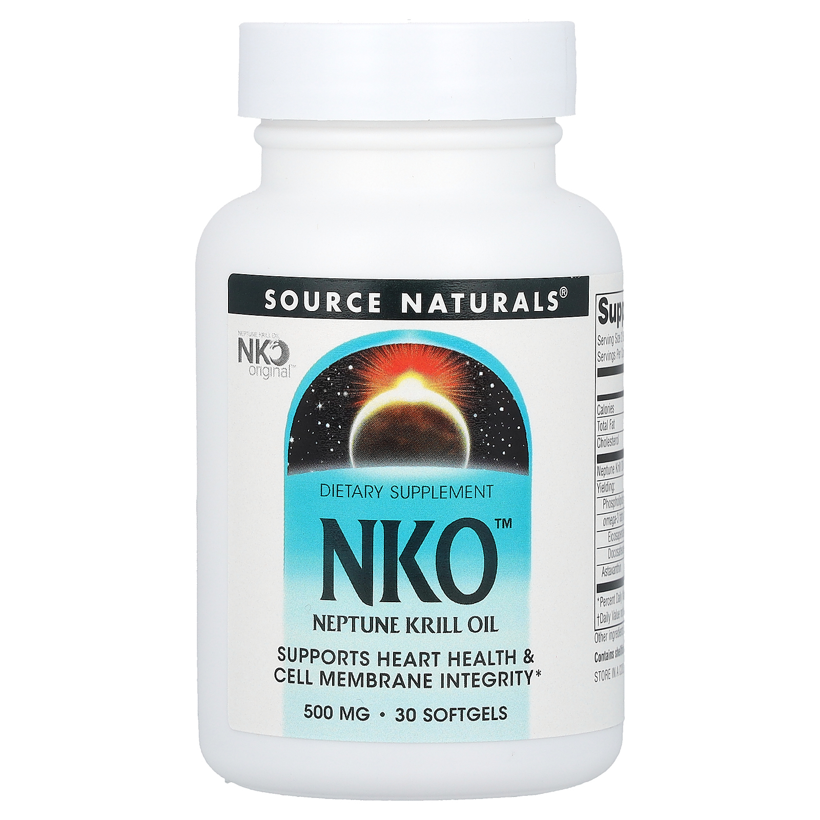 Source Naturals, NKO (нептуновое масло криля), 500 мг, 30 капсул