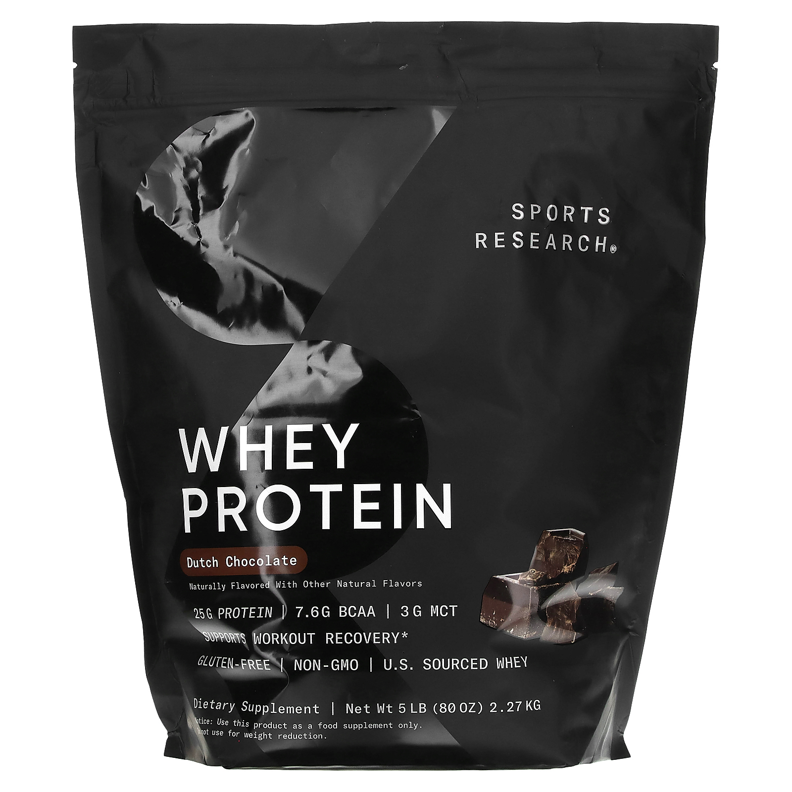 Sports Research, сывороточный протеин, со вкусом голландского шоколада, 2,27 кг (5 фунтов)
