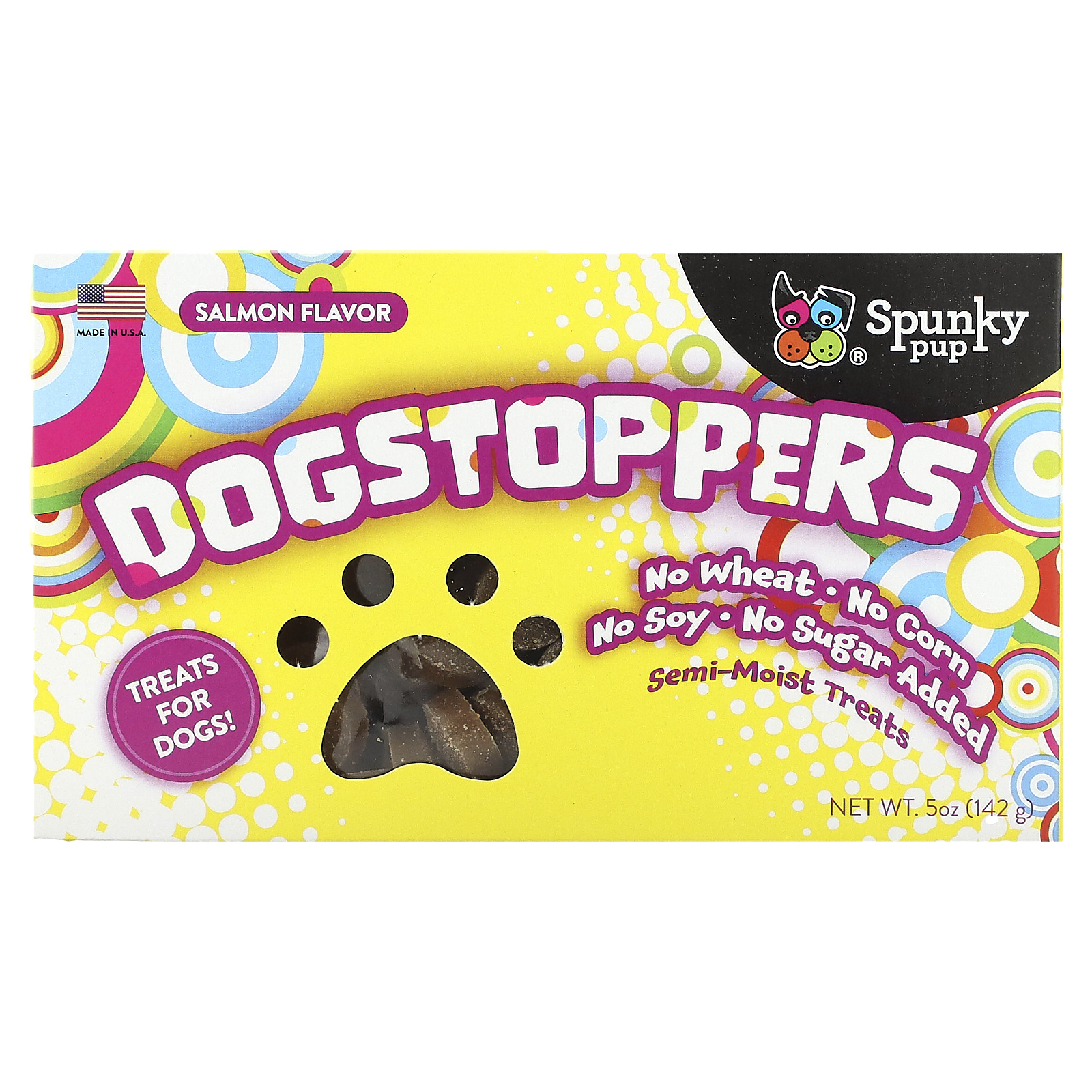 Spunky Pup, DogStoppers, лакомства для собак, лосось, 142 г (5 унций)