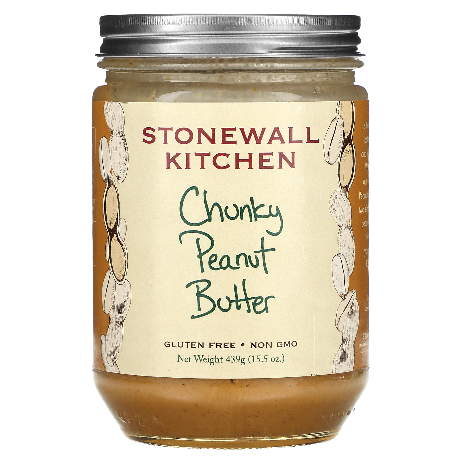 Stonewall Kitchen, арахисовая паста с кусочками арахисовой пасты, 439 г (15,5 унции)