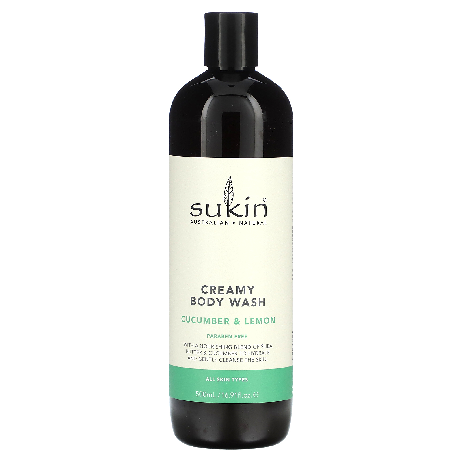 Sukin, Крем-гель для душа, с огурцом и лимоном, 500 мл (16,91 жидк. Унции)
