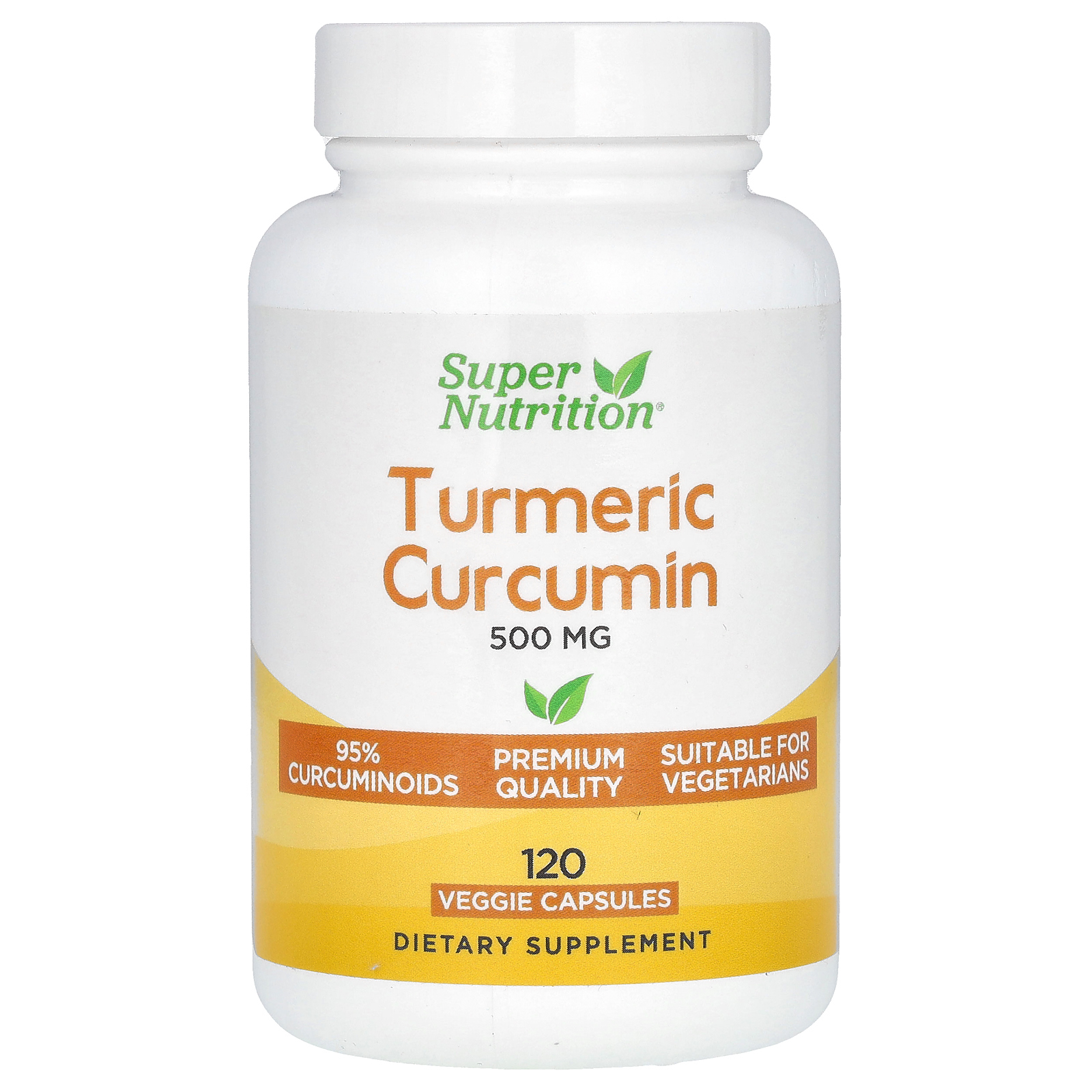 Super Nutrition, куркумин из куркумы, 500 мг, 120 растительных капсул