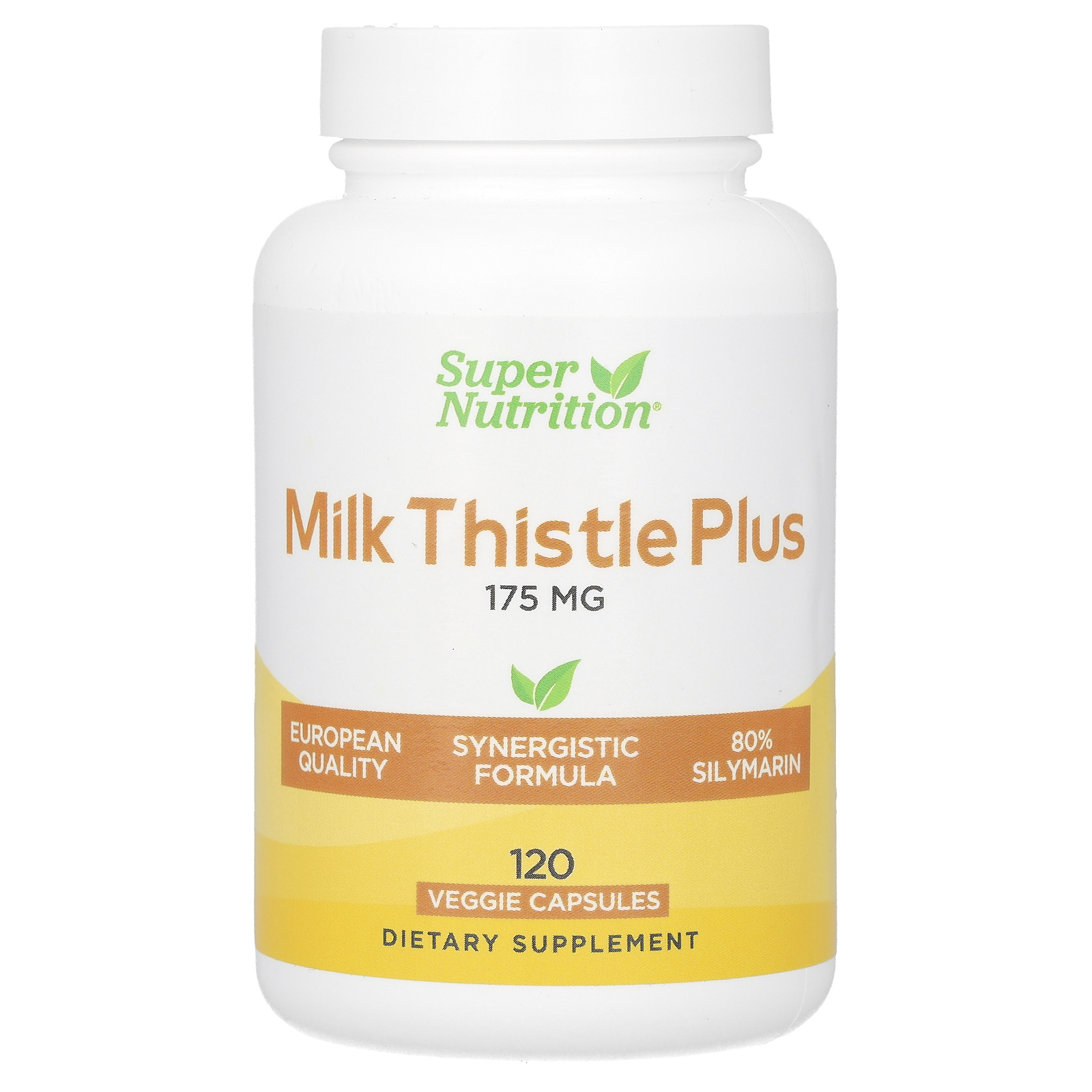 Super Nutrition, расторопша плюс, 175 мг, 120 растительных капсул