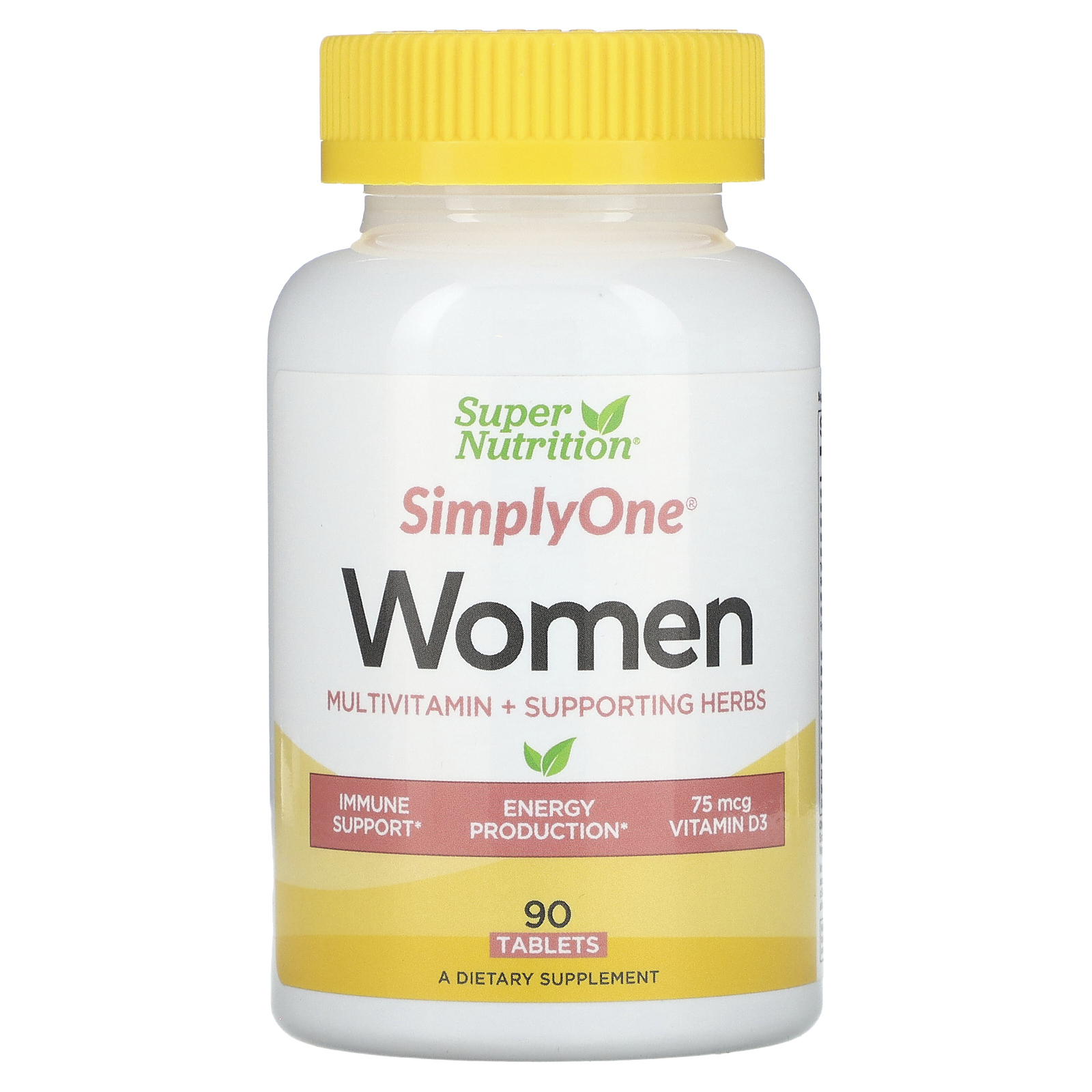 Super Nutrition, SimplyOne, мультивитамины и полезные травы для женщин, 90 таблеток