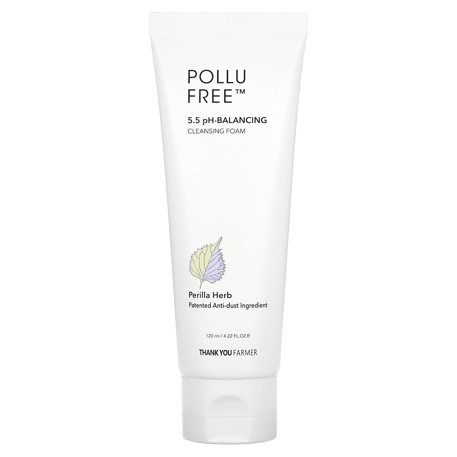 Thank You Farmer, Pollu Free, очищающая пенка с уровнем pH 5,5, 120 мл (4,22 жидк. унции)