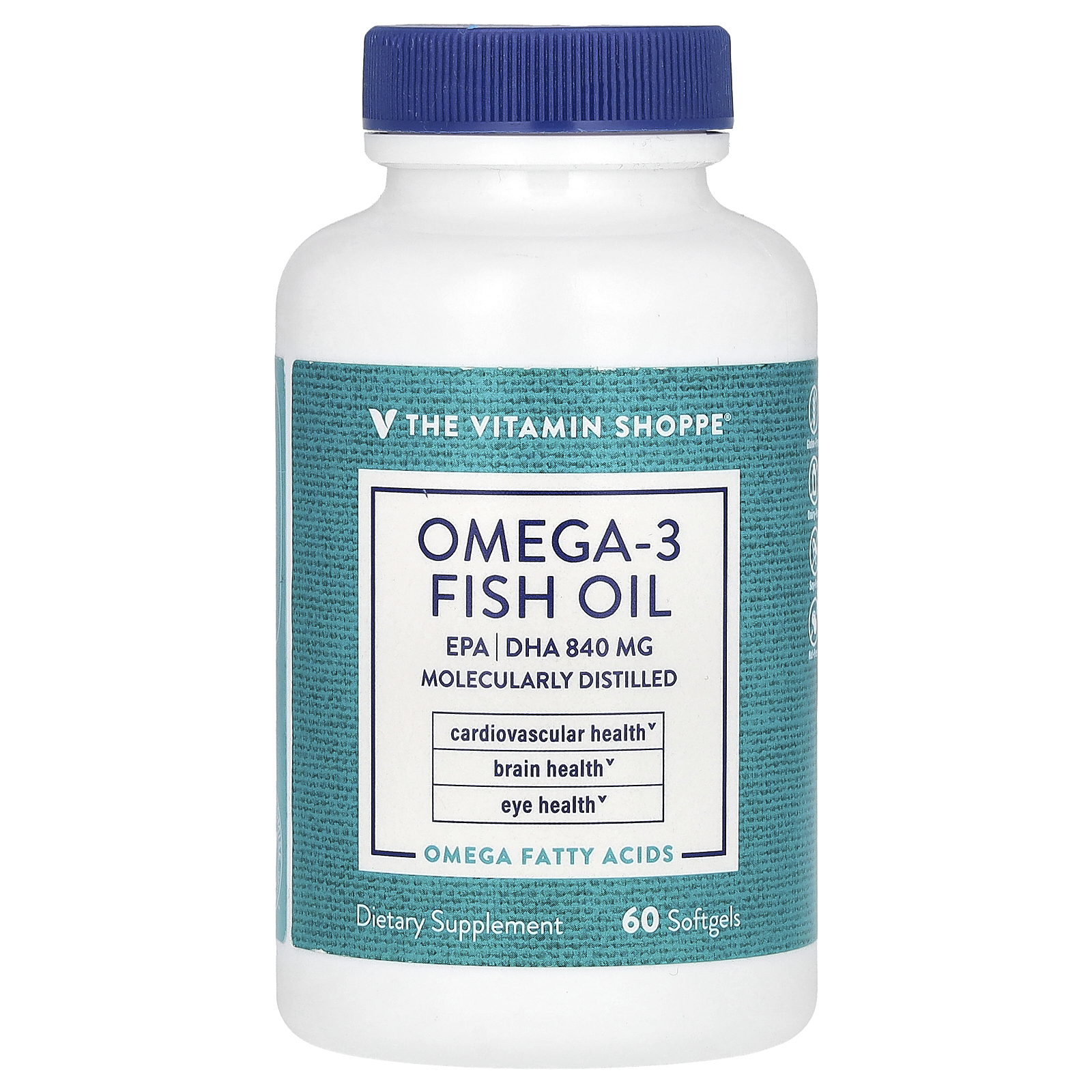 The Vitamin Shoppe, рыбий жир с омега-3, 60 мягких таблеток