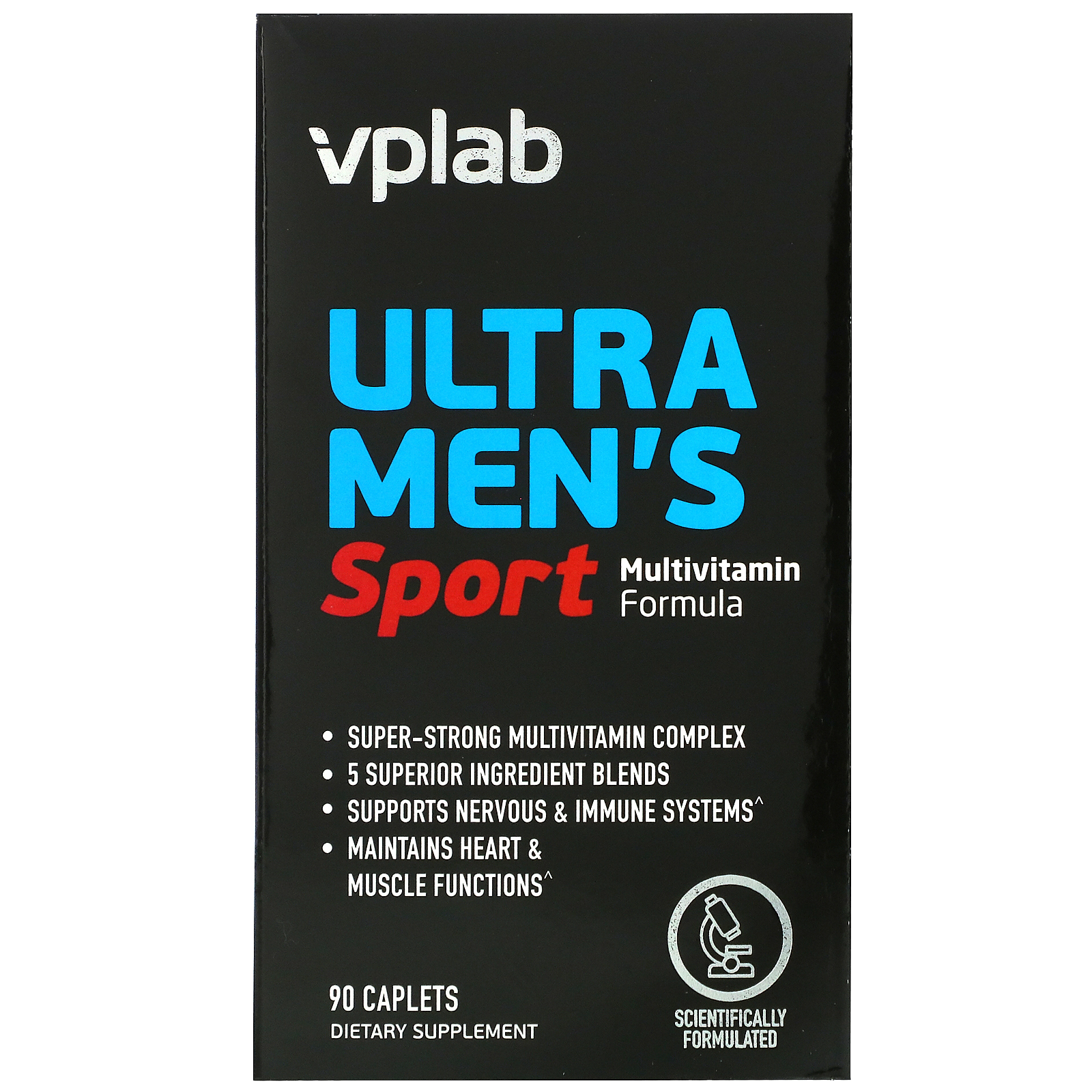 Vplab, Ultra Men’s, мультивитамины для мужчин для физической активности, 90 капсул