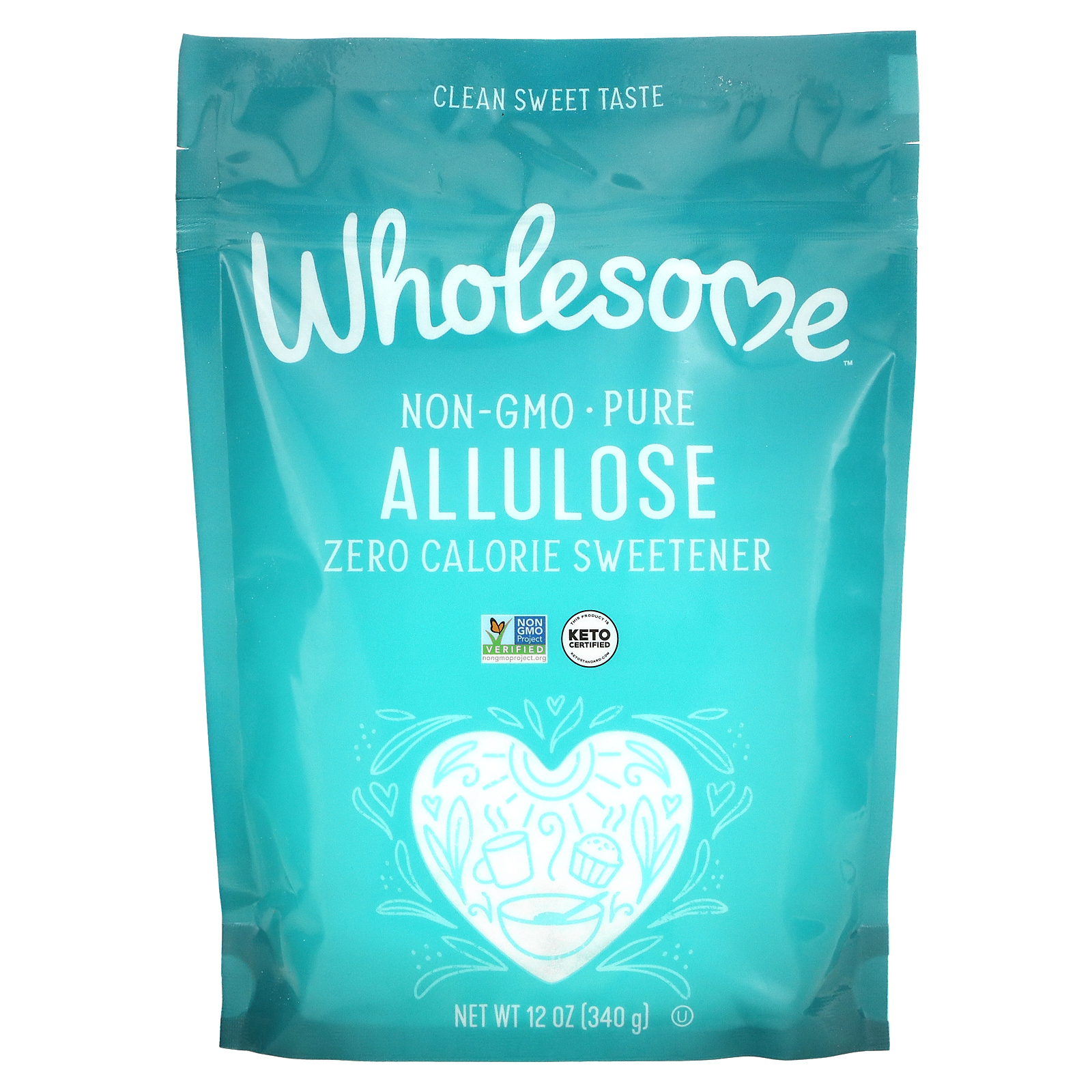 Wholesome Sweeteners, Allulose, низкокалорийный подсластитель, 340 г (12 унций)