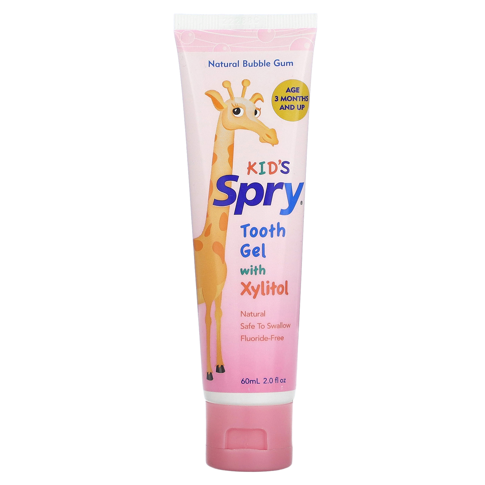 Xlear, Kid's Spry, зубной гель с ксилитолом, 3 месяца и старше, натуральный вкус жевательной резинки, 60 мл (2,0 жидк. унции)