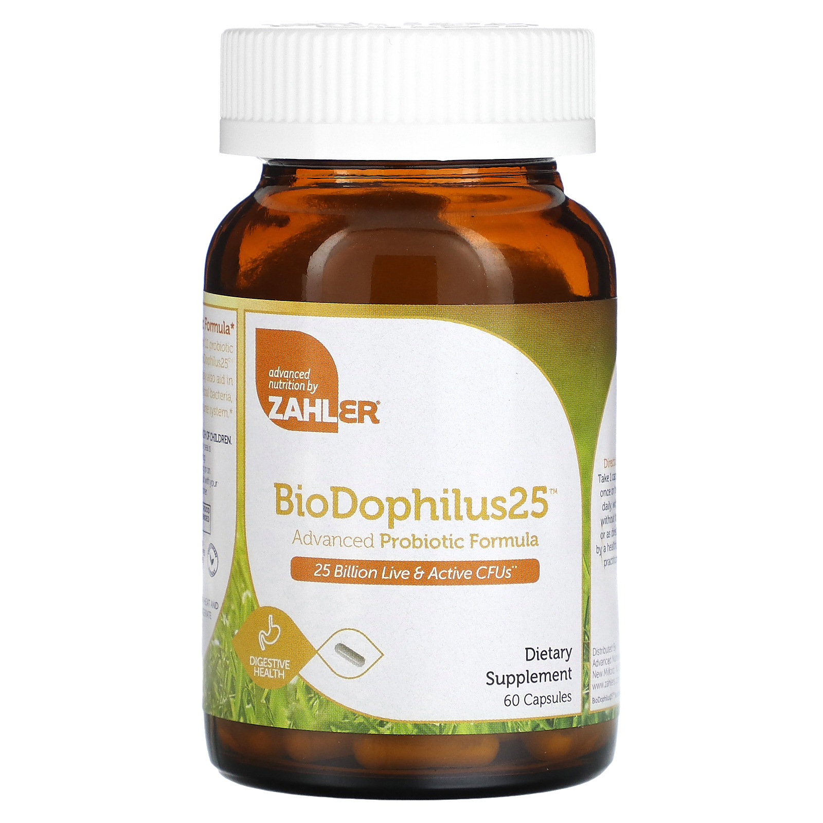 Zahler, BioDophilus25, улучшенная формула пробиотика, 25 млрд КОЕ, 60 капсул