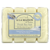 A La Maison de Provence, мыло для рук и тела, морская соль, 4 бруска по 100 г (3,5 унции) каждый