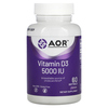 Advanced Orthomolecular Research AOR, Витамин D3, 5000 МЕ, 60 мягких таблеток - картинка 0