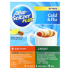 Alka-Seltzer Plus, От сильной простуды и гриппа, днем и ночью, с медом и цедрой лимона, 12 пакетиков - картинка 0