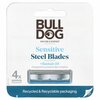 Bulldog Skincare For Men, чувствительные железные лезвия для бритья с маслом баобаба, 4 кассеты - картинка 0