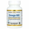 California Gold Nutrition, омега 800, рыбий жир, 80% ЭПК/ДГК, в форме триглицеридов, 1000 мг, 30 капсул из рыбьего желатина - картинка 0