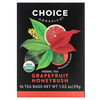 Choice Organic Teas, Herbal Tea, грейпфрут и ханибуш, без кофеина, 16 чайных пакетиков, 29 г (1,02 унции) - картинка 0