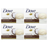 Dove, Косметическое мыло Purely Pampering, аромат «Кокосовое молоко и лепестки жасмина», 4 шт. по 113 г - картинка 0