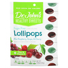 Dr. John's Healthy Sweets, Леденцы на палочке, + клетчатка и витамин C, голубая малина, виноград и вишня, без сахара, 105 г (3,7 унции) - картинка 0