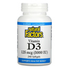 Natural Factors, Витамин D3, 125 мкг (5000 МЕ), 240 мягких таблеток - картинка 0
