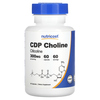 Nutricost, CDP Choline, цитиколин, 300 мг, 60 капсул - картинка 0