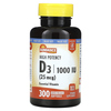 Sundance Vitamins, Высокоэффективный витамин D3, 25 мкг (1000 МЕ), 300 капсул быстрого высвобождения - картинка 0