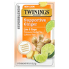 Twinings, Support, травяной чай из белого гибискуса, лайм и имбирь, без кофеина, 18 чайных пакетиков, 27 г (0,95 унции) - картинка 0