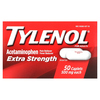 Tylenol, Extra Strength, ацетаминофен, обезболивающее, средство для снижения температуры для взрослых, 500 мг, 50 капсул - картинка 0