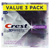 Crest, 3D White, Brilliance, зубная паста с фтором, яркая перечная мята, 3 пакетика по 99 г (3,5 унции) - картинка 1