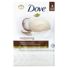 Dove, Косметическое мыло Purely Pampering, аромат «Кокосовое молоко и лепестки жасмина», 4 шт. по 113 г - картинка 1