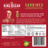 King Oscar, Сардины в оливковом масле первого отжима с нарезанными испанскими оливками мансанилья, 106 г (3,75 унции) - картинка 1