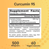 Jarrow Formulas, Curcumin 95, экстракт куркумы, 500 мг, 60 растительных капсул - картинка 2